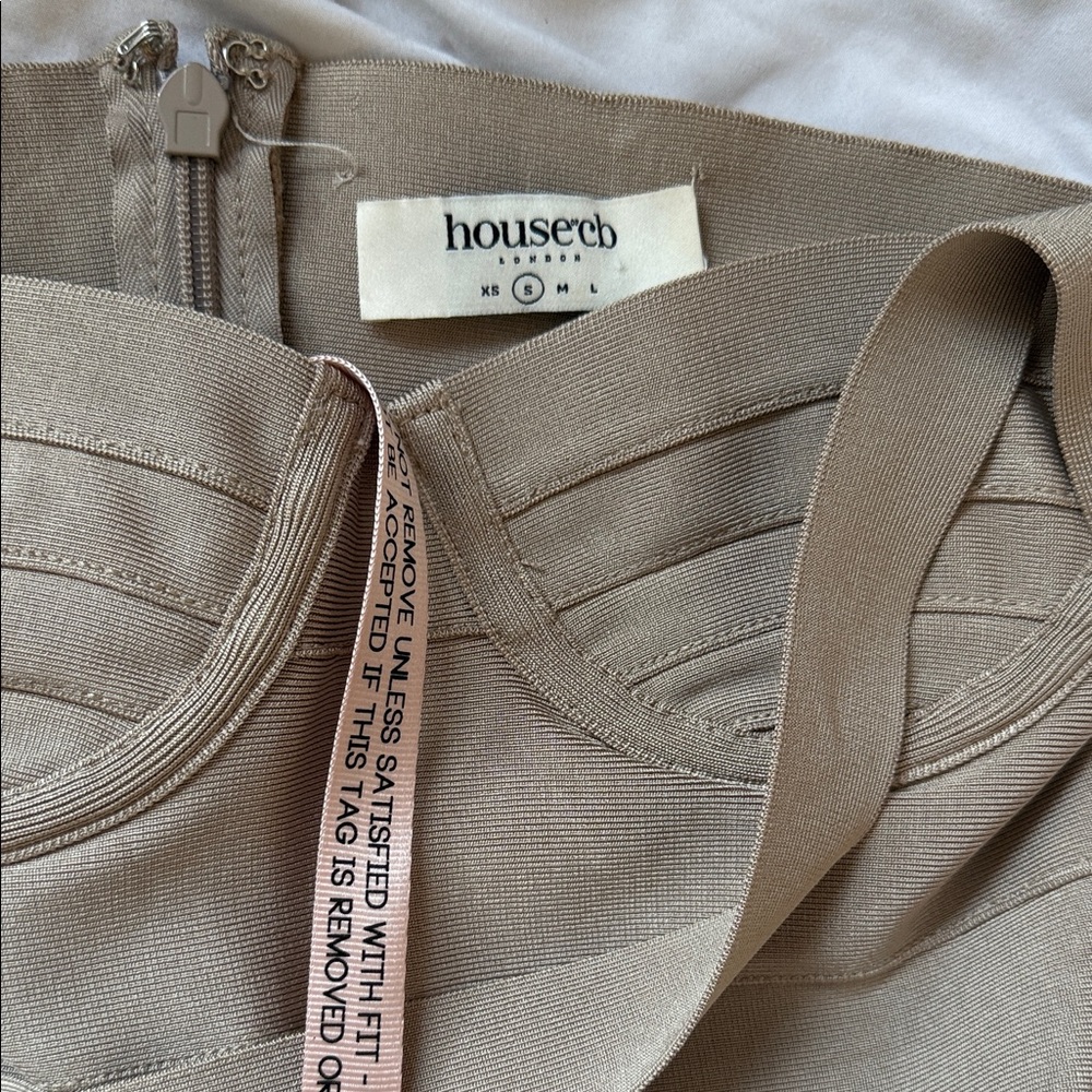 House of CB Taupe Bandage Dress